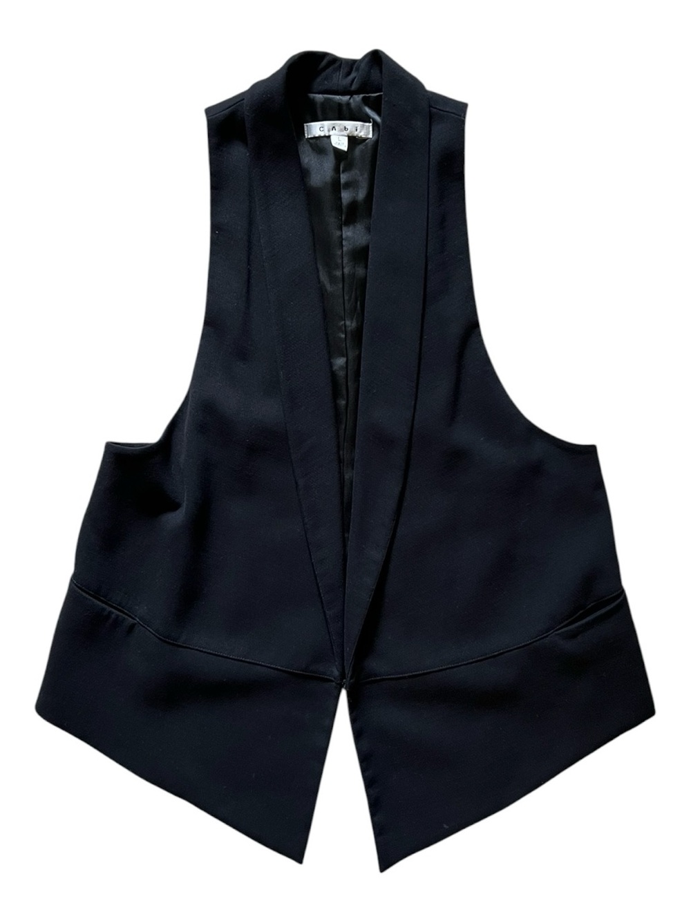 CAbi Women’s Black Racerback Vest Size L
